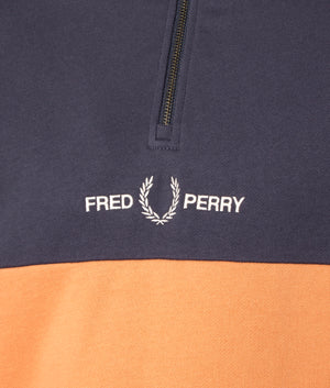 Colour-Block-Half-Zip-Through-Sweatshirt-Court-Clay-Fred-Perry-EQVVS