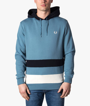 Colour-Block-Hooded-Sweatshirtp-Ash-Blue-Fred-Perry-EQVVS