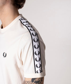Taped Ringer T-Shirt Ecru | Fred Perry | EQVVS