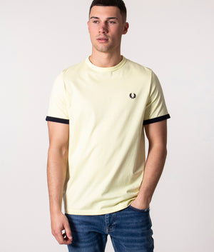 Ringer-T-Shirt-Wax-Yellow-Fred-Perry-EQVVS