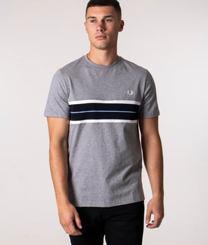 Tramline-Panel-T-Shirt-Steel-Marl-Fred-Perry-EQVVS