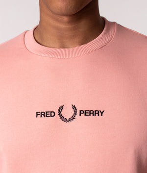 Embroidered-Sweatshirt-Pink-Peach-Fred-Perry-EQVVS