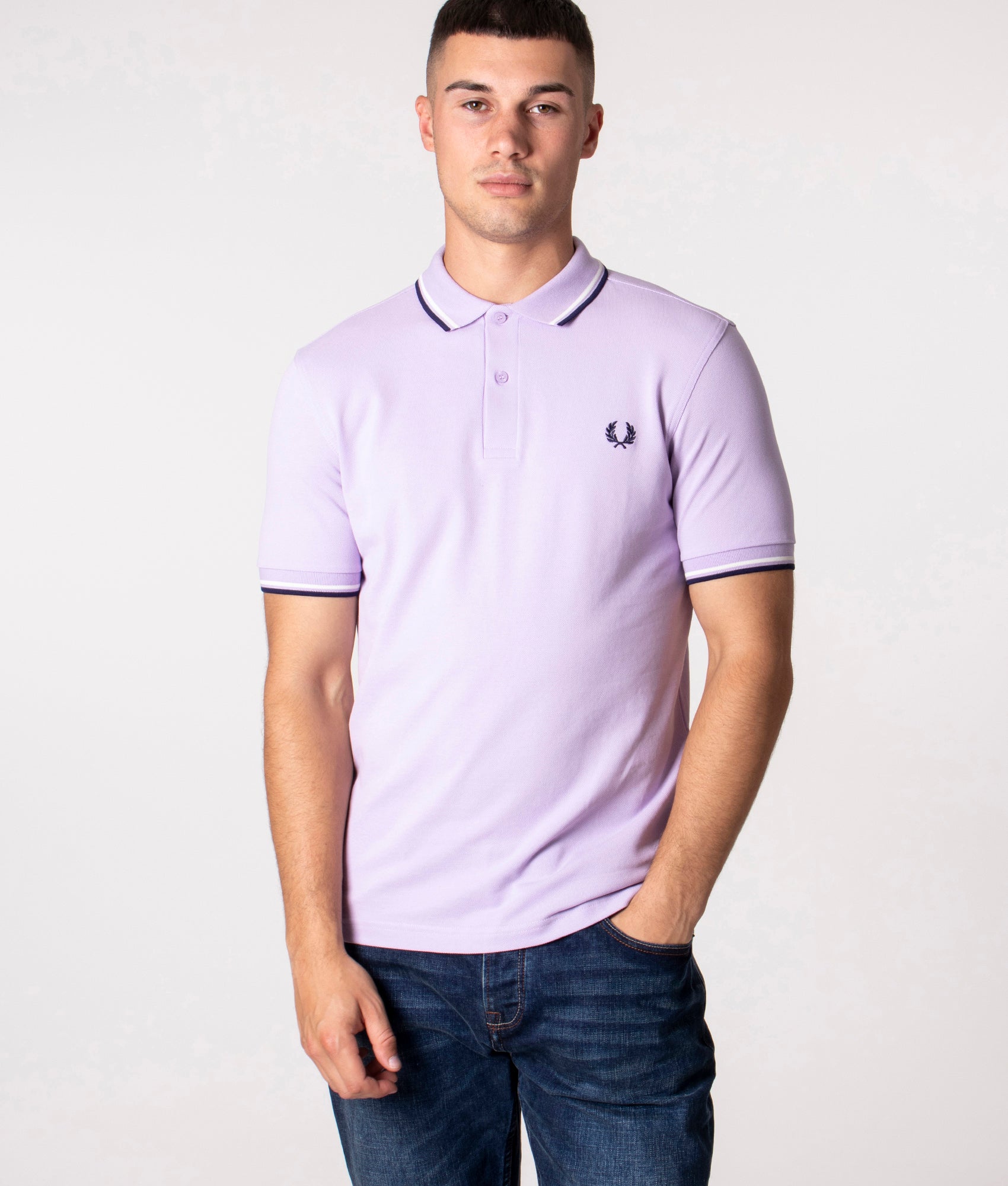 Twin-Tipped-Polo-Shirt-Fred-Perry-Lilac-Soul-EQVVS-Front