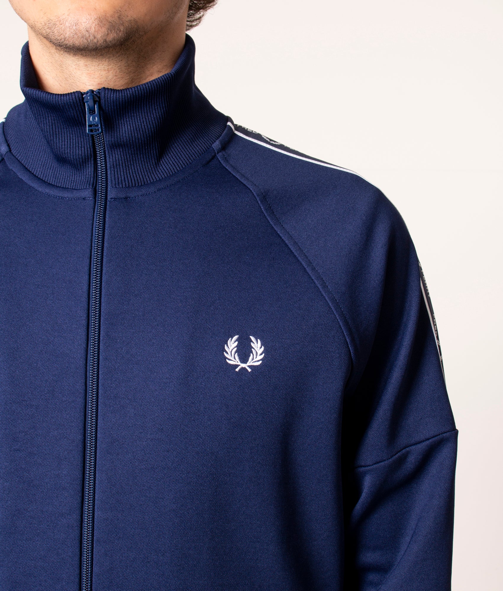 Taped Sleeve Track Top French Navy | Fred Perry | EQVVS