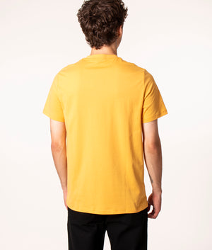 Fred Perry Embroidered T-Shirt in Yellow at EQVVS. Back Shot. 
