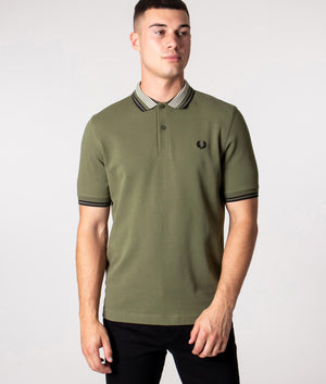 Striped-Collar-Polo-Shirt-Uniform-Green-Fred-Perry-EQVVS