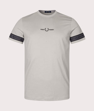 Fred Perry Taped Cuff T-Shirt in Concrete, EQVVS. 