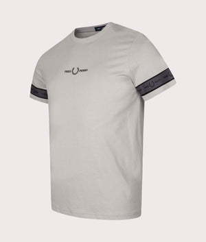 Fred Perry Taped Cuff T-Shirt in Concrete, EQVVS.