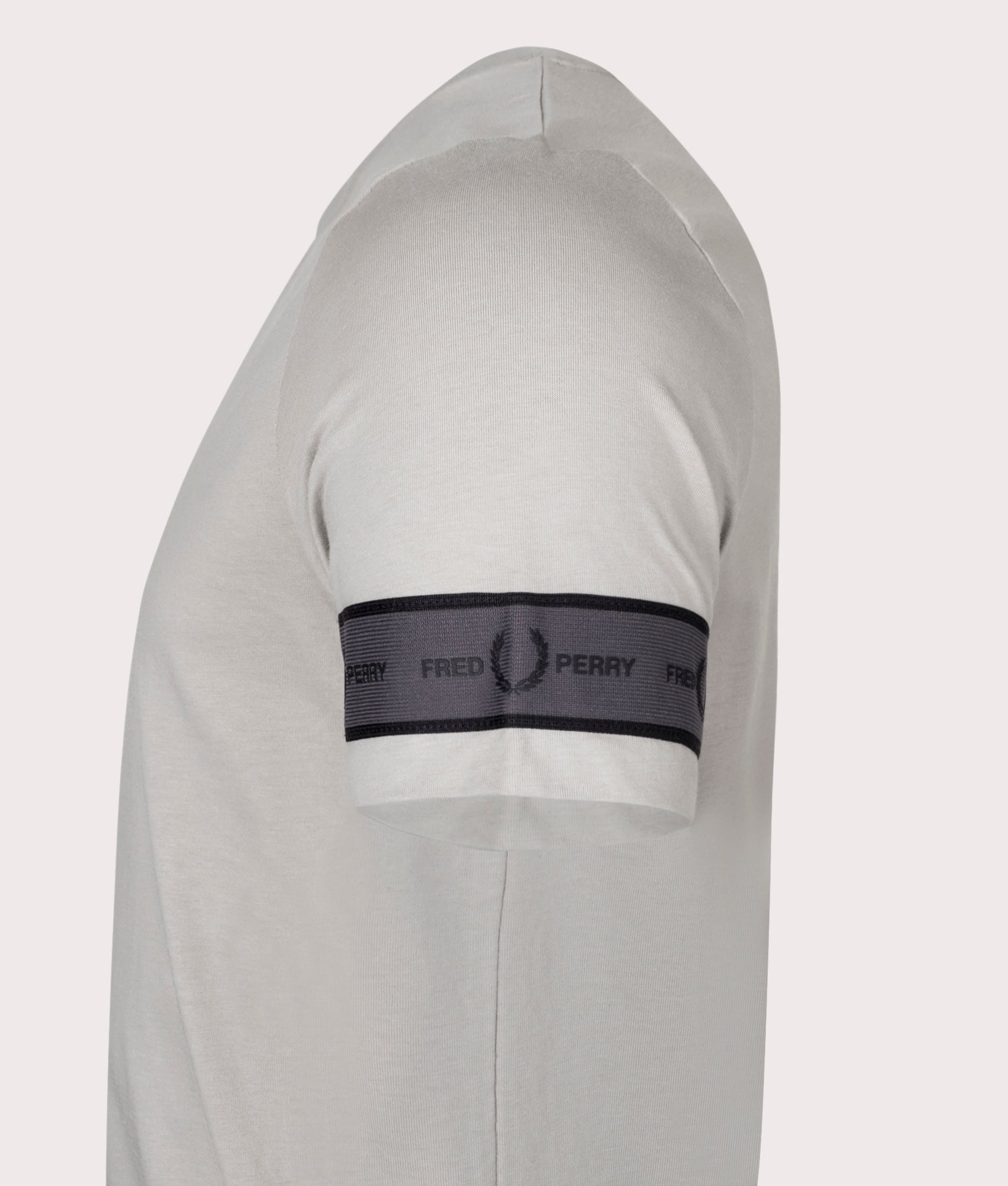 Fred Perry Taped Cuff T-Shirt in Concrete, EQVVS.