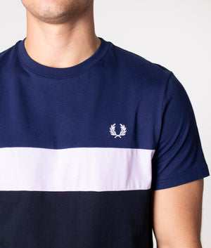 Colour-Block-T-Shirt-Navy-Fred-Perry-EQVVS-Detail