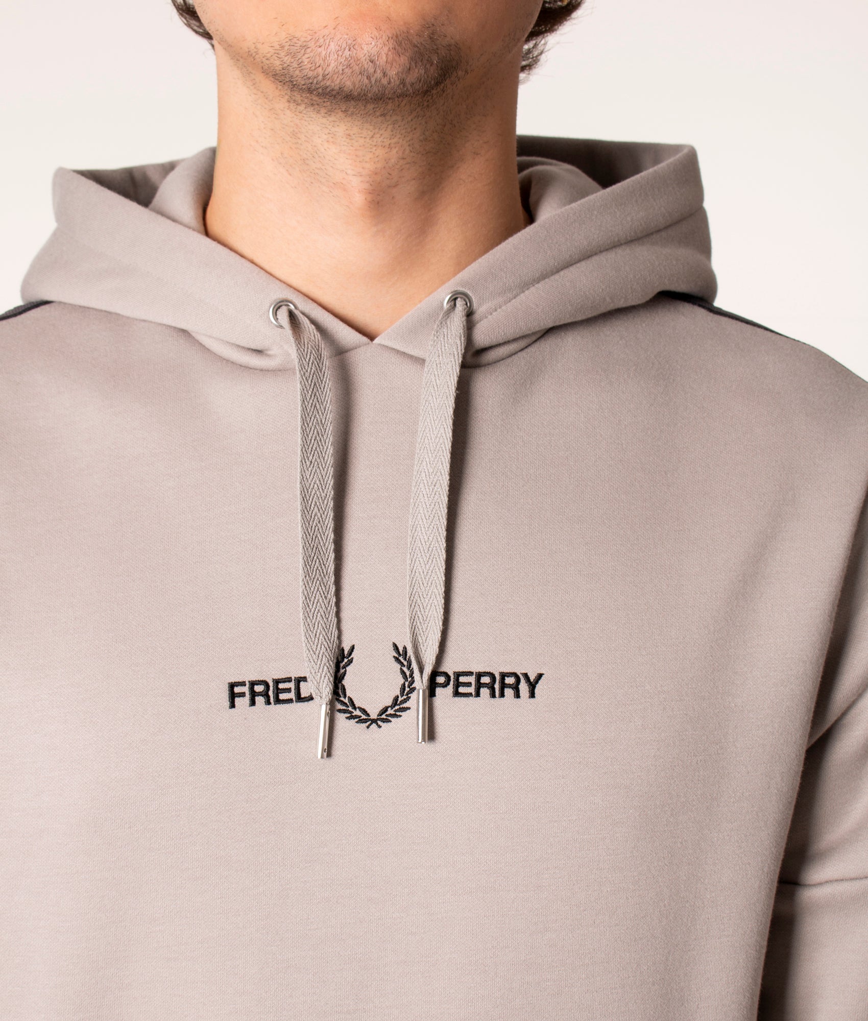 Tape-Sleeve-Hooded-Sweatshirt-Concrete-Fred-Perry-EQVVS