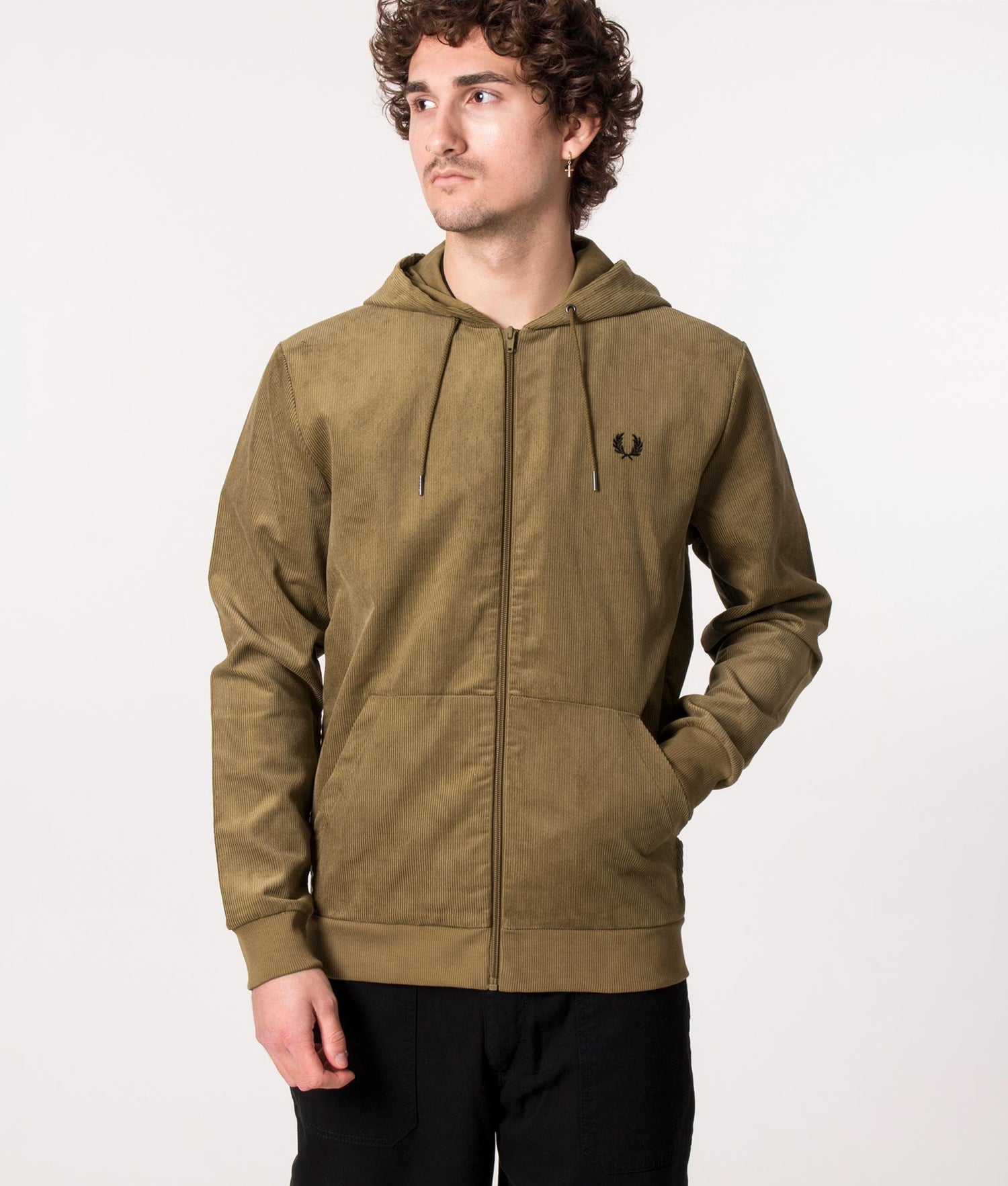 Fred Perry Slanted Zip Track Jacket | Ivy | J2811-A56