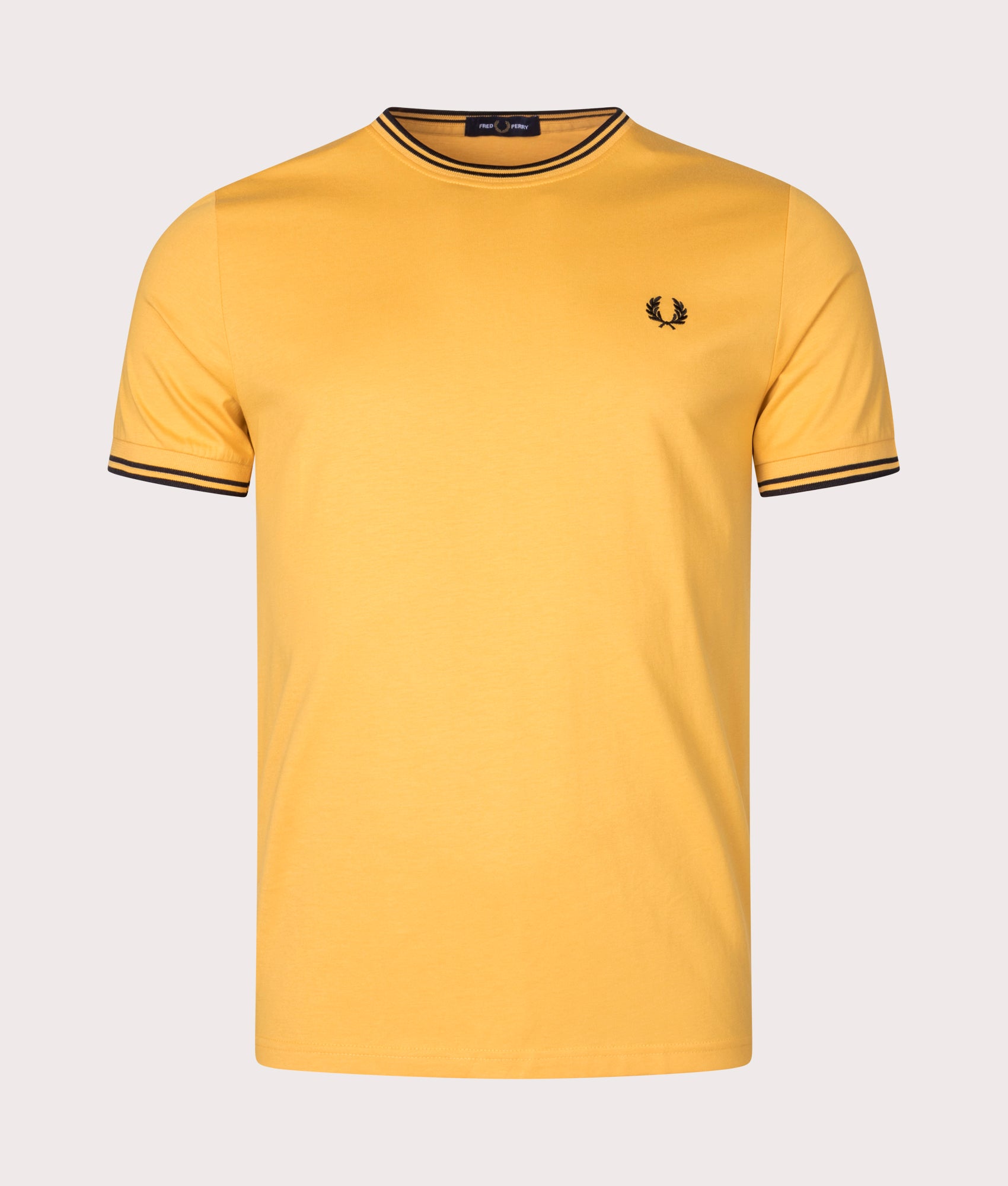 Fred Perry Twin Tipped T-Shirt in Golden Hour, EQVVS. 