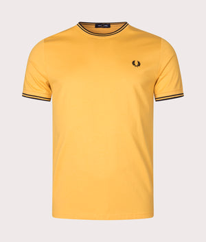 Fred Perry Twin Tipped T-Shirt in Golden Hour, EQVVS. 