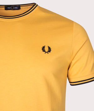Fred Perry Twin Tipped T-Shirt in Golden Hour, EQVVS.