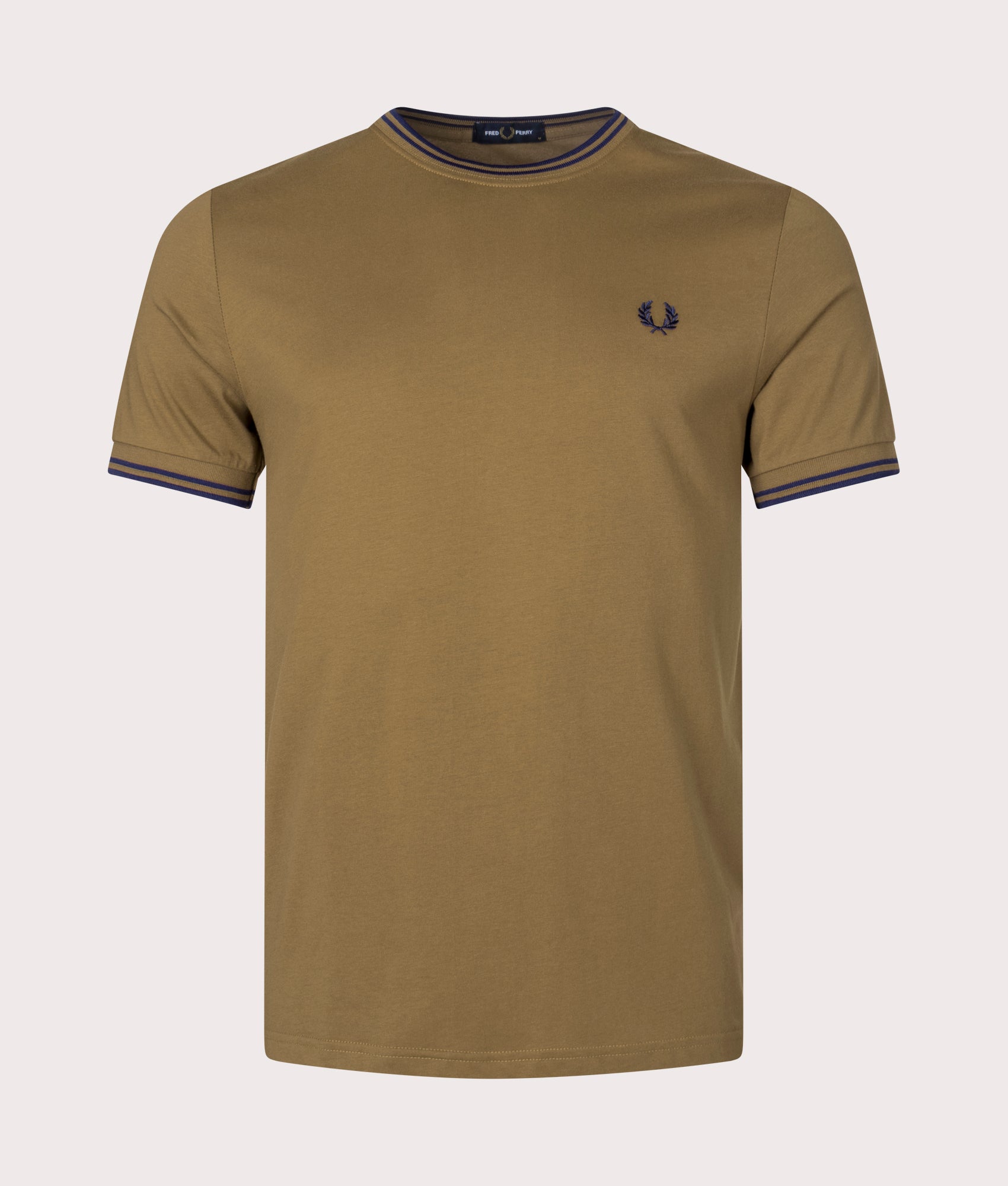 Fred Perry Twin Tipped T-Shirt in Shaded Stone, EQVVS. 