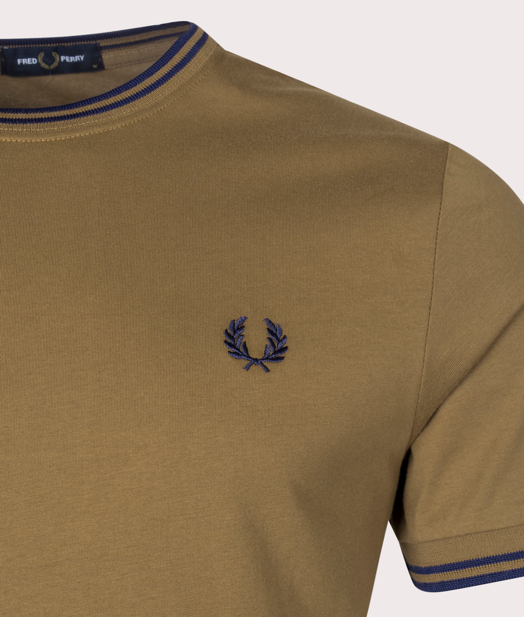 Fred Perry Twin Tipped T-Shirt in Shaded Stone, EQVVS.