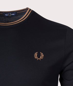 Twin-Tipped-T-Shirt-Black/Shadedston-Fred-Perry-EQVVS