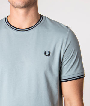 Twin-Tipped-T-Shirt-Silver-Blue-Fred-Perry-EQVVS