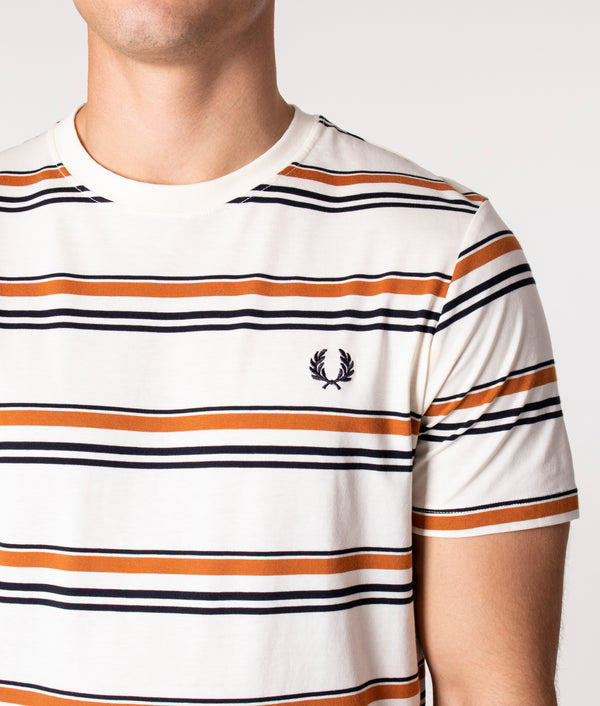 Fine Stripe T-Shirt Ecru | Fred Perry | EQVVS