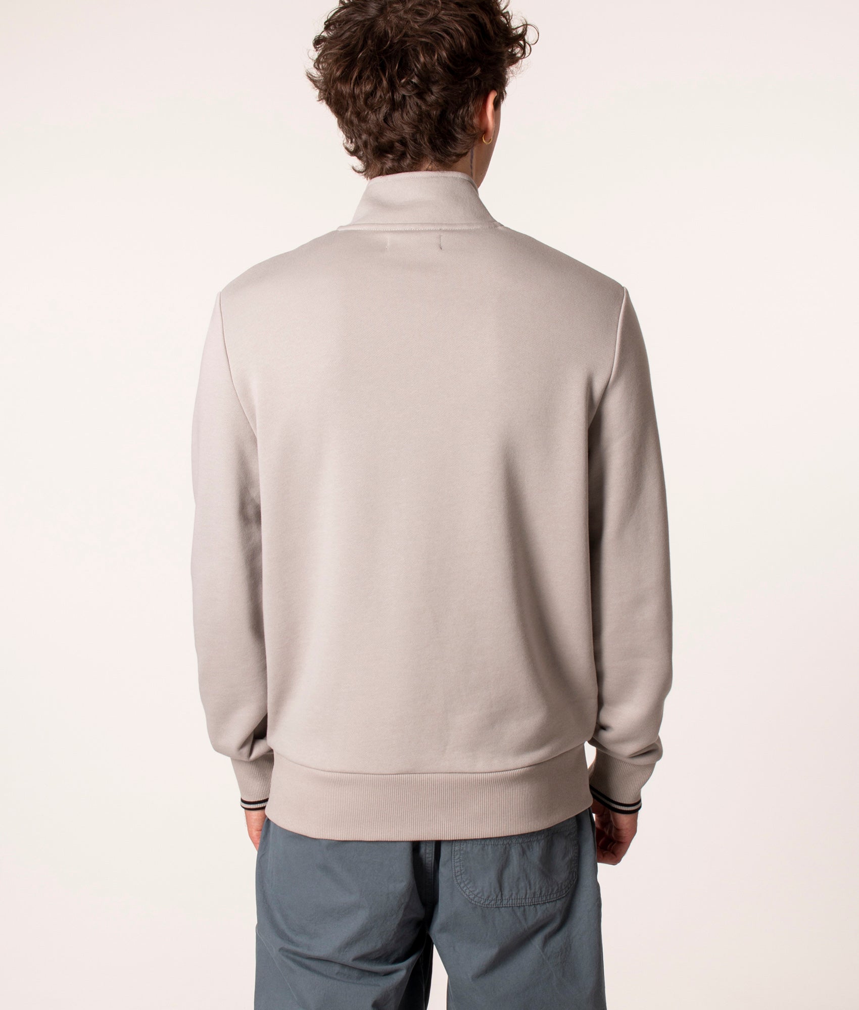 Quarter-Zip-Sweatshirt-Concrete-Fred-Perry-EQVVS