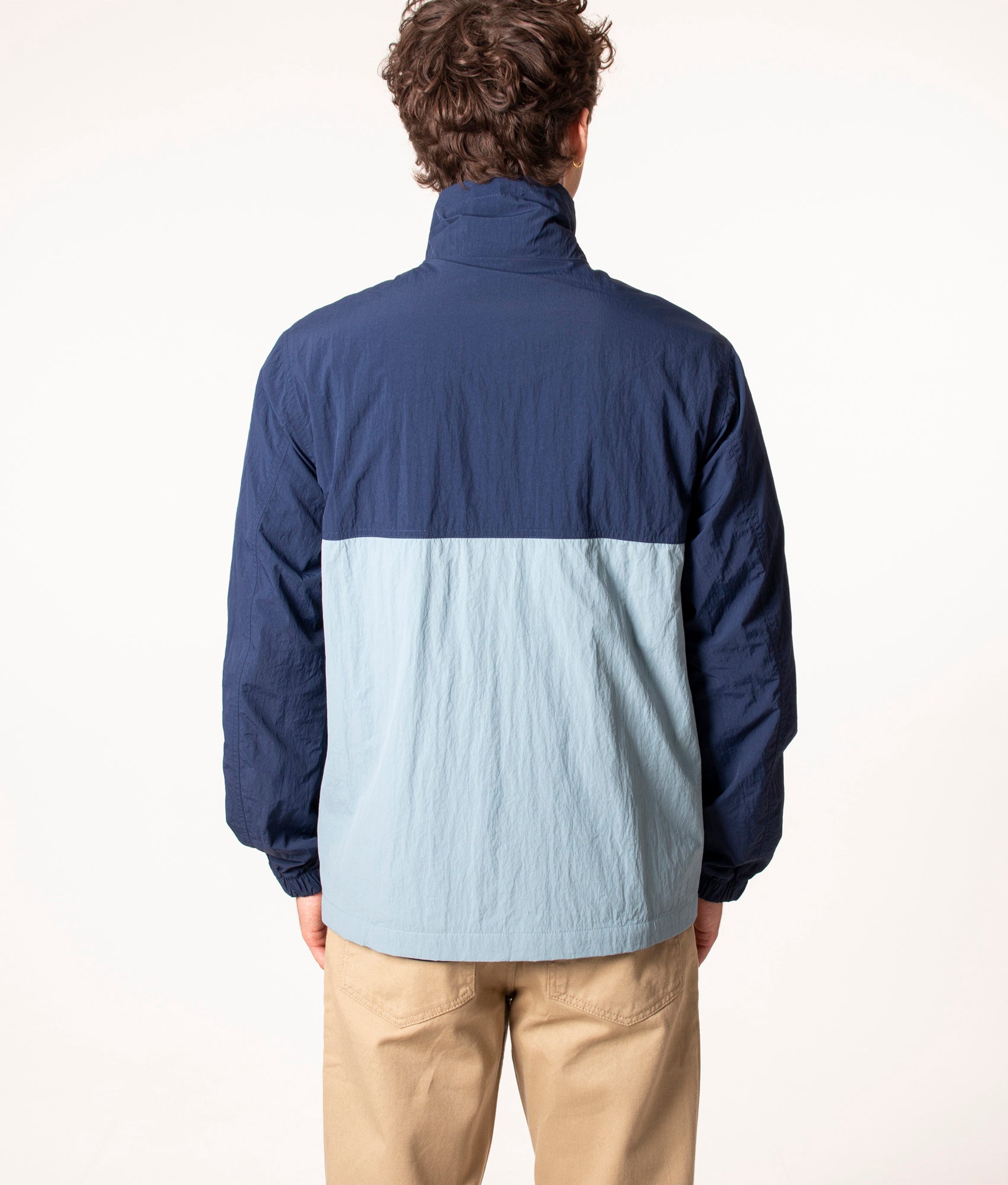 Pretty Green Tilby Track Jacket in Navy at EQVVS, Model back