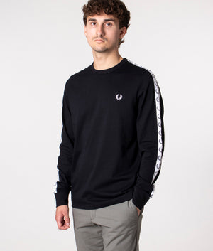 Long-Sleeve-Taped-T-Shirt-Black-Fred-Perry-EQVVS