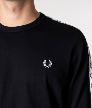 Long-Sleeve-Taped-T-Shirt-Black-Fred-Perry-EQVVS