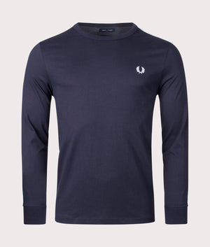 Long Sleeve Taped T-Shirt Navy | Fred Perry | EQVVS