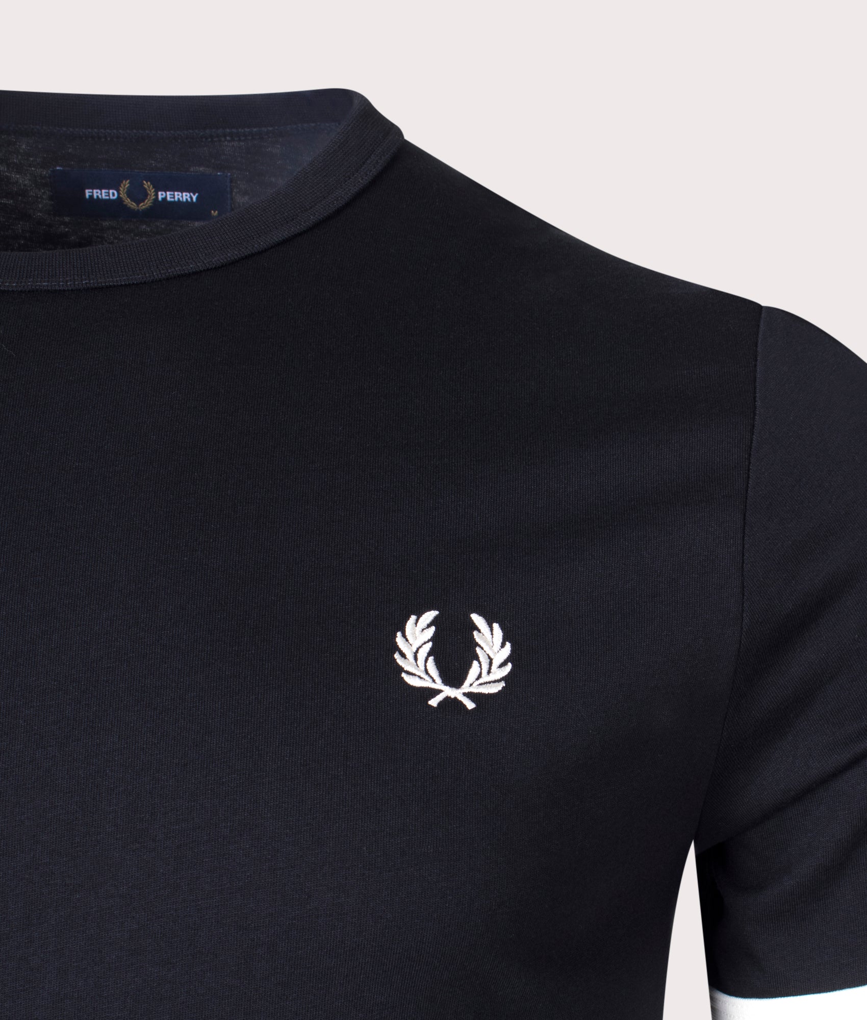 Ringer-T-Shirt-Black/Ecru-Fred-Perry-EQVVS