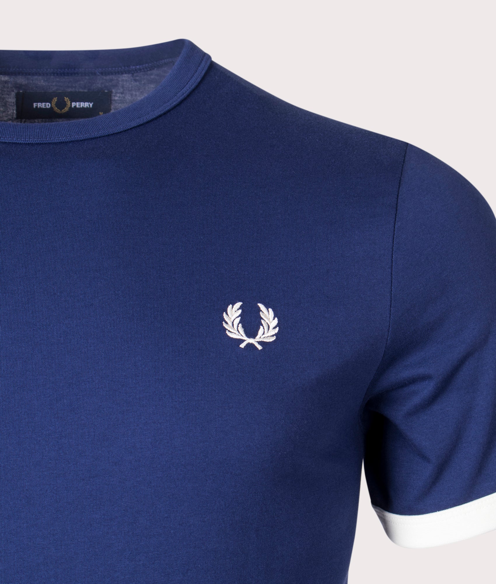 Fred Perry Ringer T-Shirt in French Navy, EQVVS.