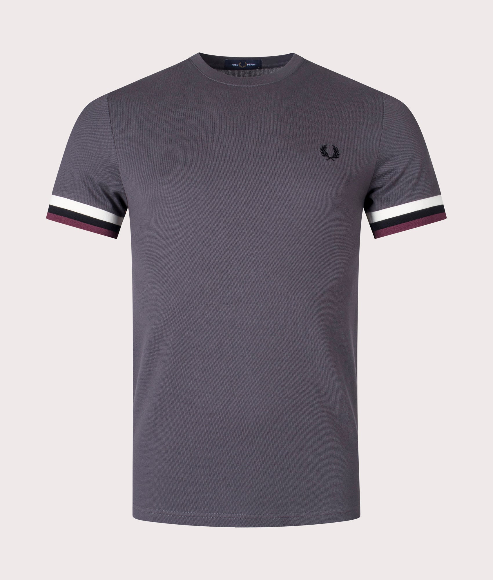 Fred Perry Pique T-Shirt in Gunmetal, EQVVS. 