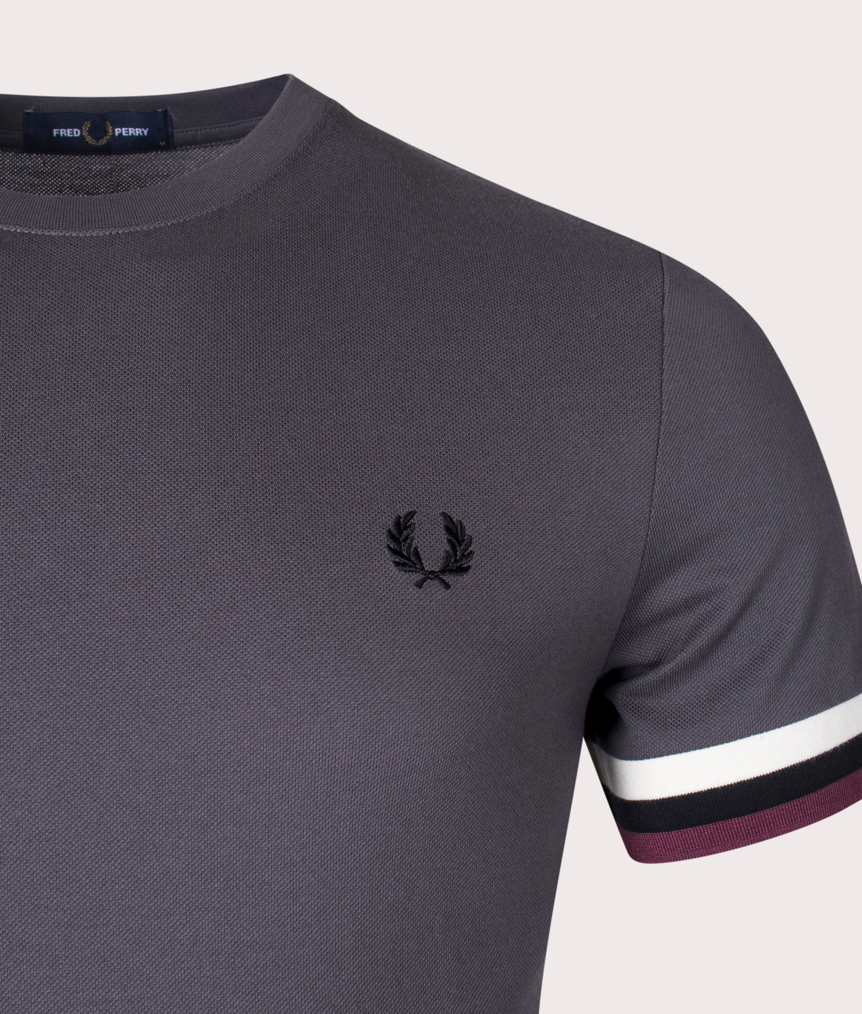 Fred Perry Pique T-Shirt in Gunmetal, EQVVS.
