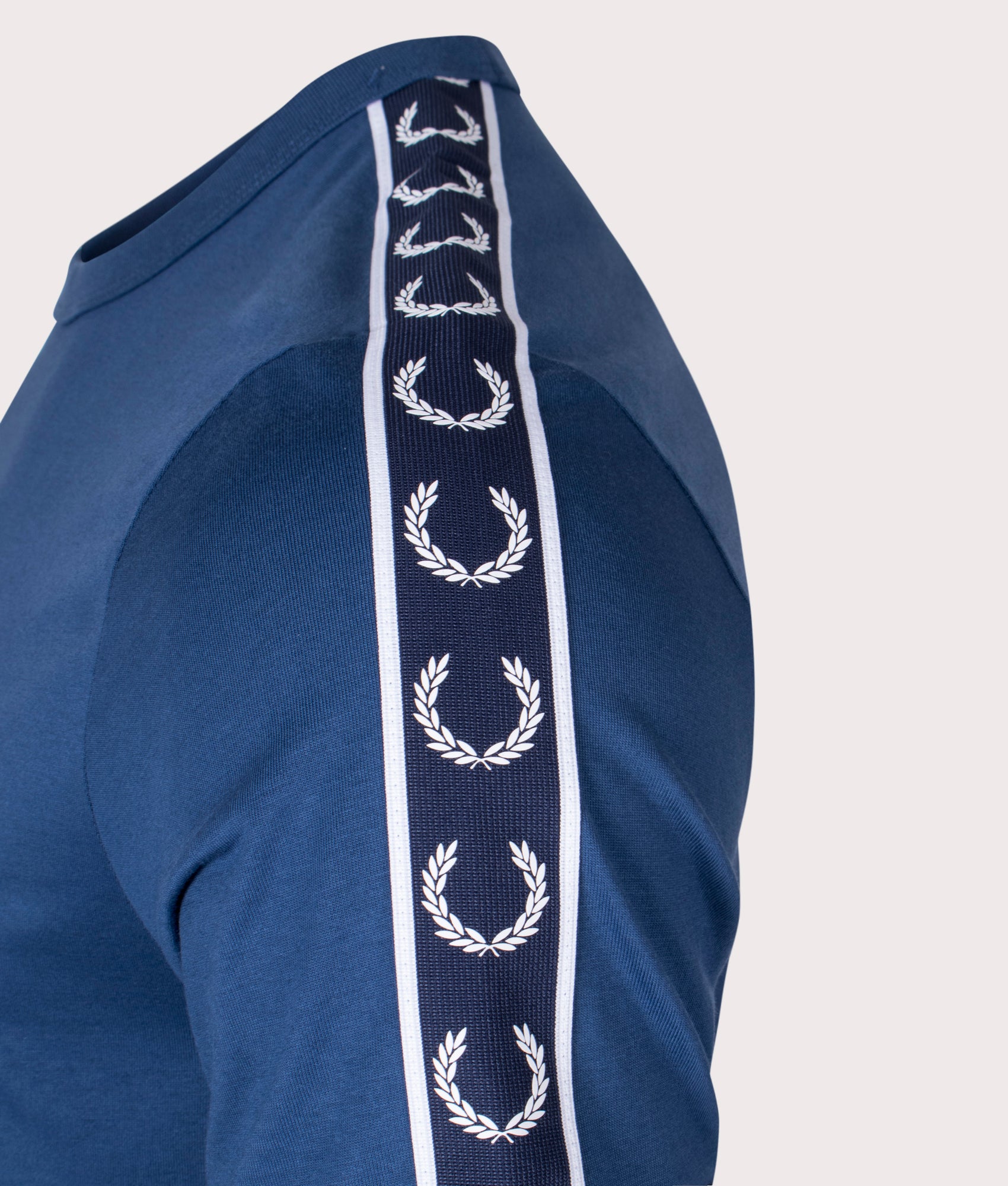 Fred Perry Contrast Tape Ringer T-Shirt in Midnight Blue, EQVVS.