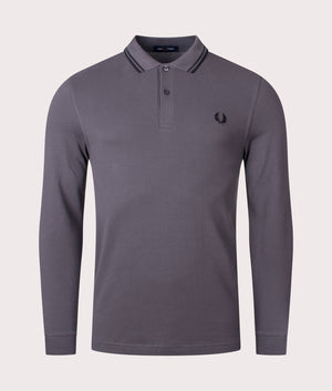 Long-Sleeve-Twin-Tipped-Polo-Shirt-Gunmetal-Black-Fred-Perry-EQVVS