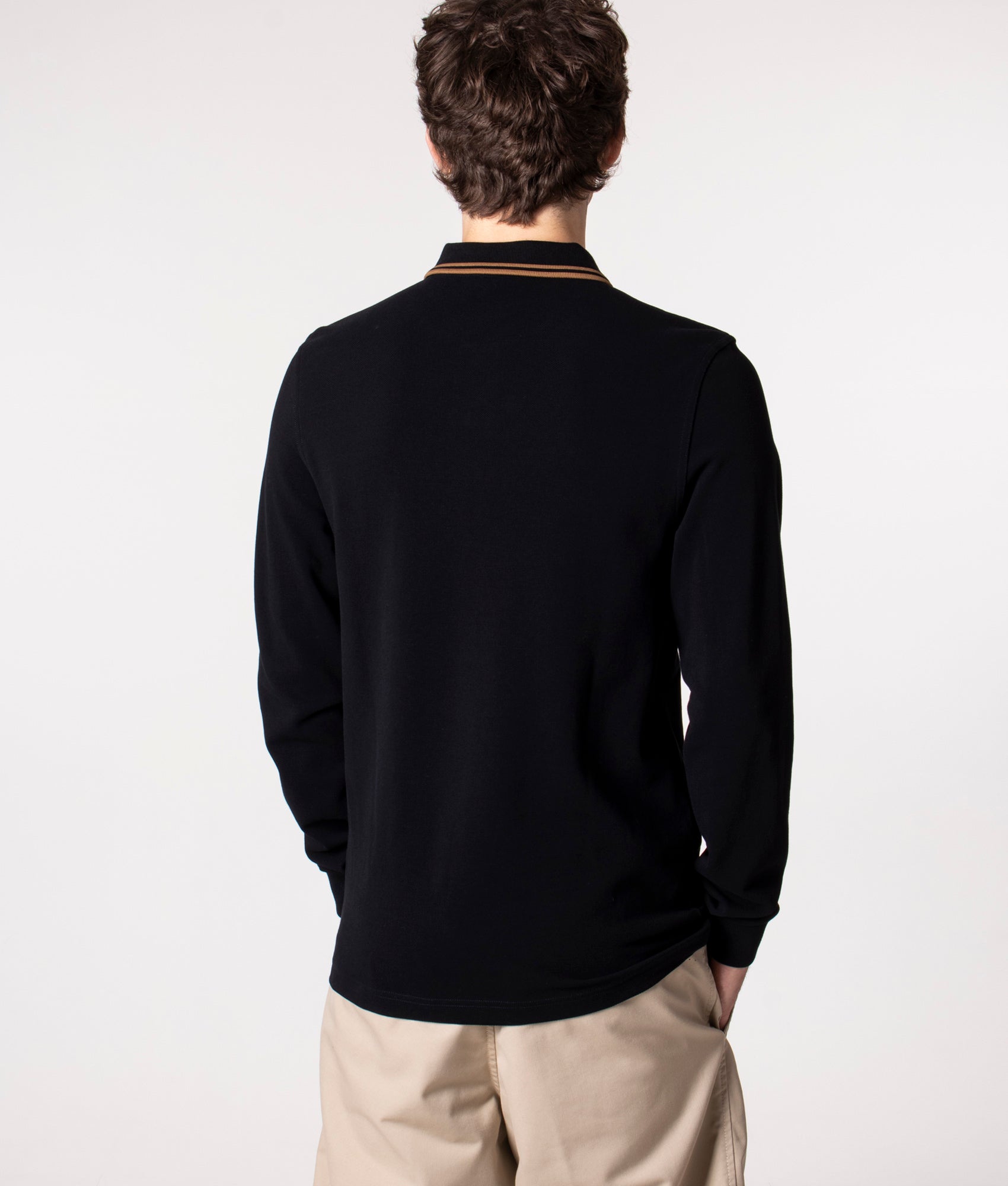 Long-Sleeve-Twin-Tipped-Polo-Shirt-Black/Shadedston-Fred-Perry-EQVVS