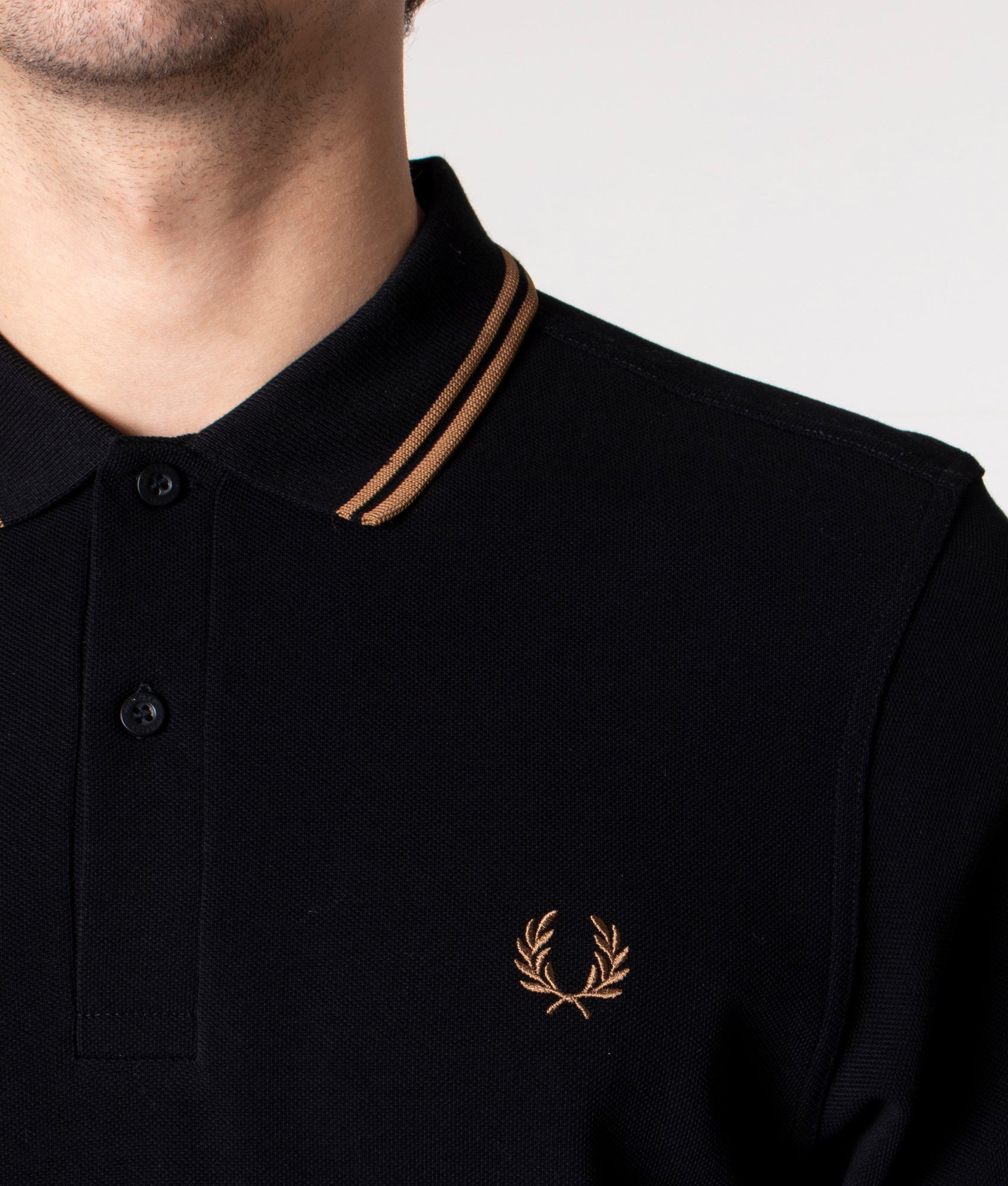 Long-Sleeve-Twin-Tipped-Polo-Shirt-Black/Shadedston-Fred-Perry-EQVVS