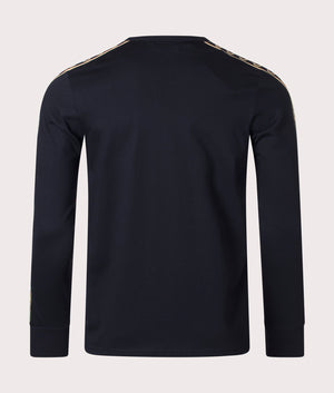 Long-Sleeve-Laured-Taped-T-Shirt-Black/1964-Gold-Fred-Perry-EQVVS