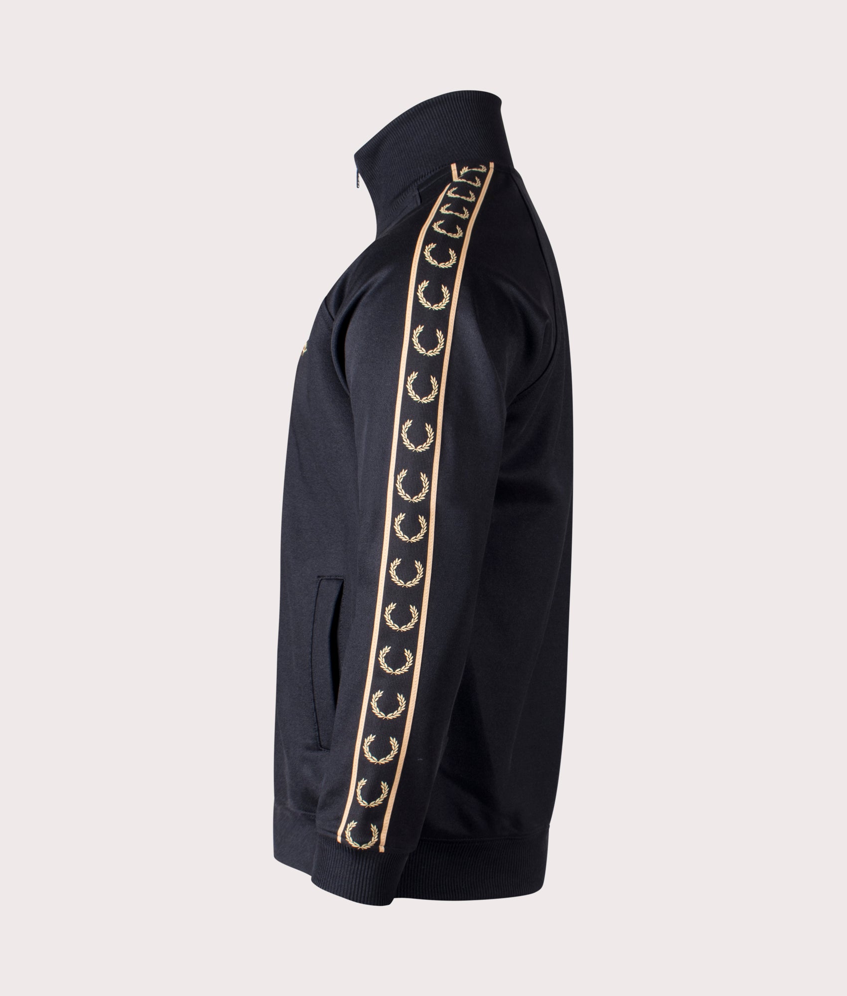 Seasonal Taped Track Top Black/1964 Gold | Fred Perry | EQVVS