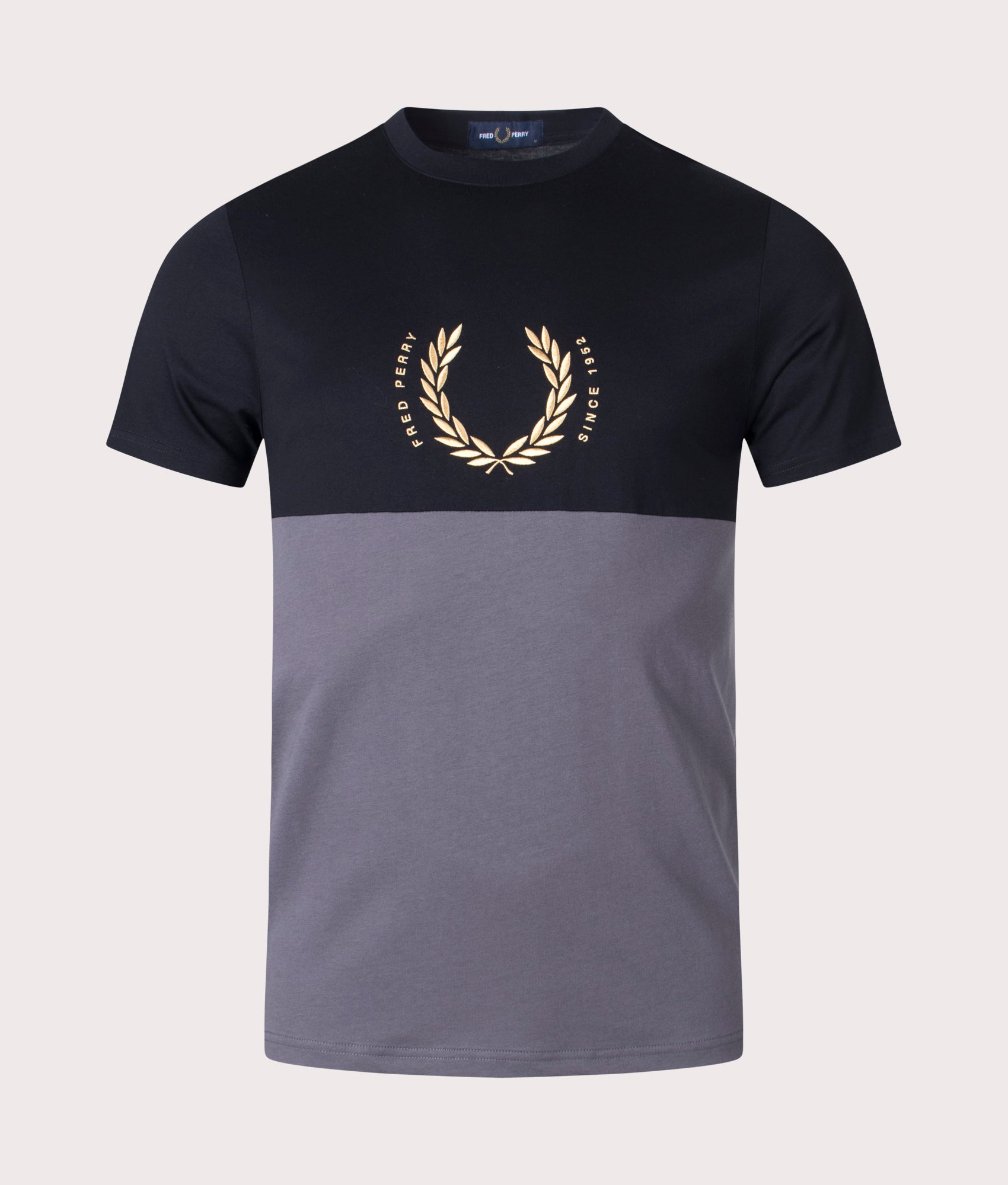 Colourblock-T-Shirt-Gunmetal-Fred-Perry-EQVVS