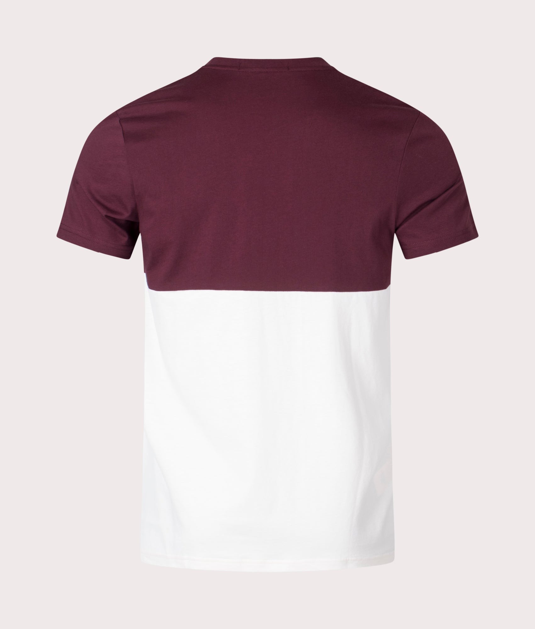 Fred Perry Colourblock T-Shirt in Burgundy. EQVVS.
