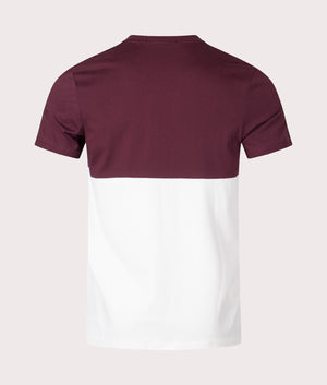 Fred Perry Colourblock T-Shirt in Burgundy. EQVVS.