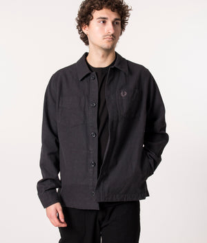 Relaxed-Fit-Wool-Blend-Overshirt-Charcoal-Marl-Fred-Perry-EQVVS
