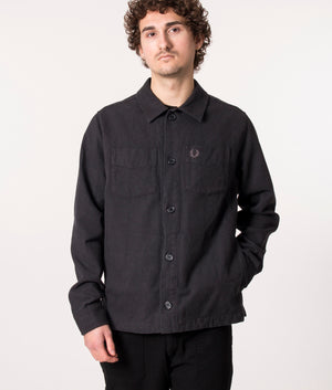 Relaxed-Fit-Wool-Blend-Overshirt-Charcoal-Marl-Fred-Perry-EQVVS