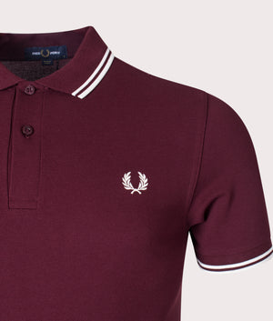 Fred Perry Twin Tipped Polo Shirt in Oxblood, EQVVS