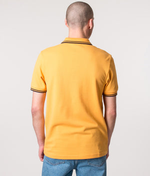 mustard fred perry polo shirt
