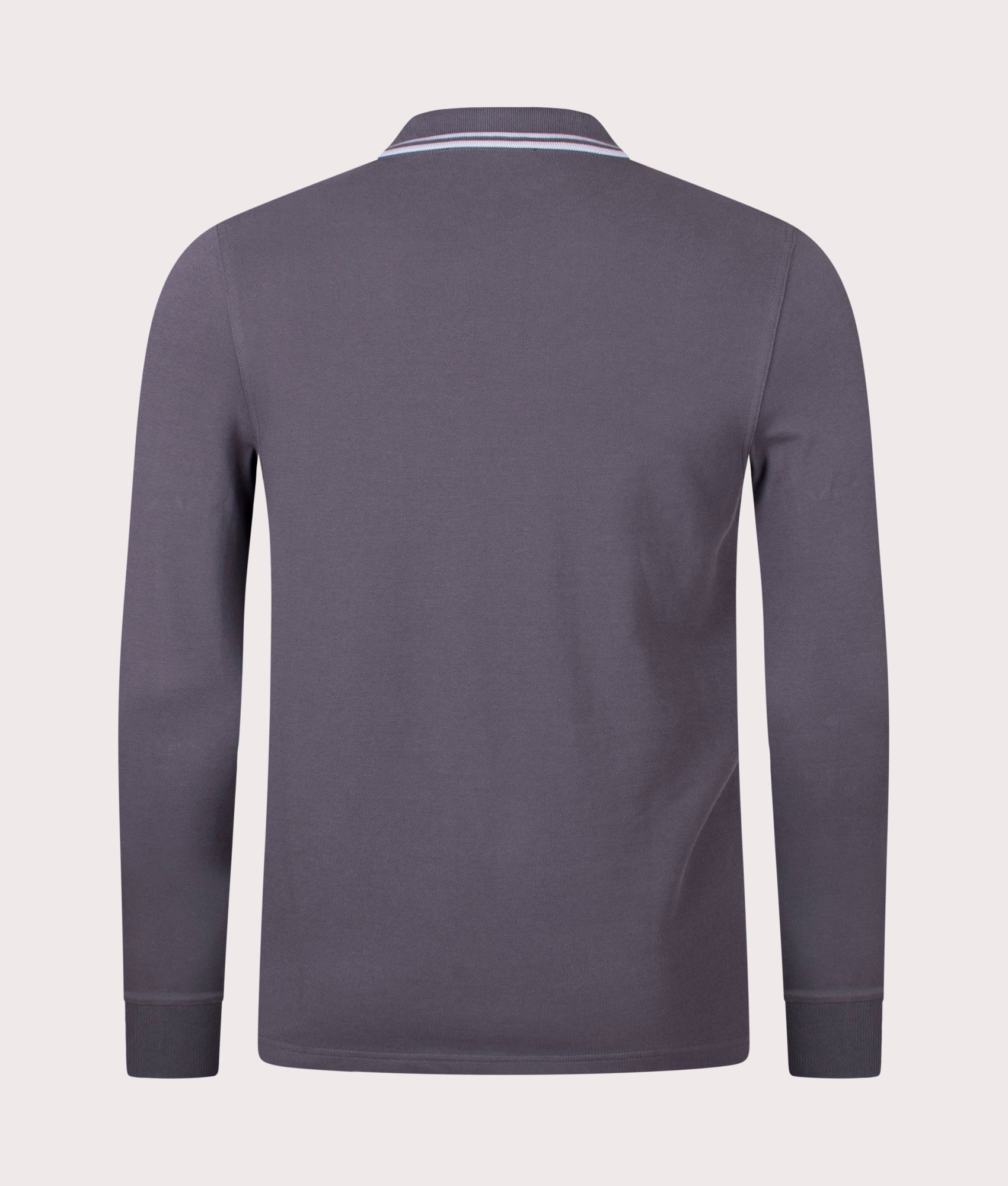 Long-Sleeve-Twin-Tipped-Polo-Shirt-Gunmetal/Limestone-Fred-Perry-EQVVS
