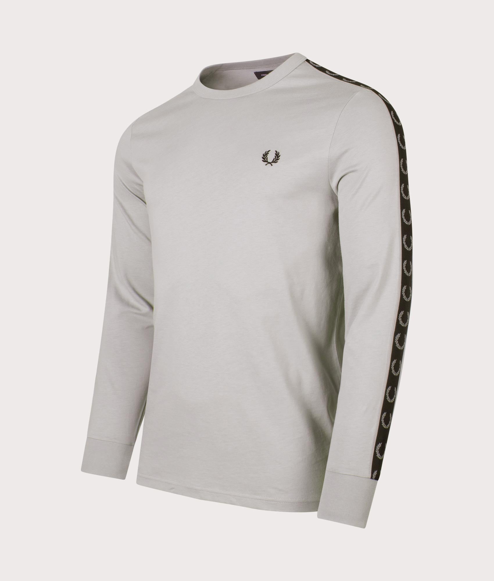 Long-Sleeve-Laurel-Taped-T-Shirt-Limestone-Fred-Perry-EQVVS