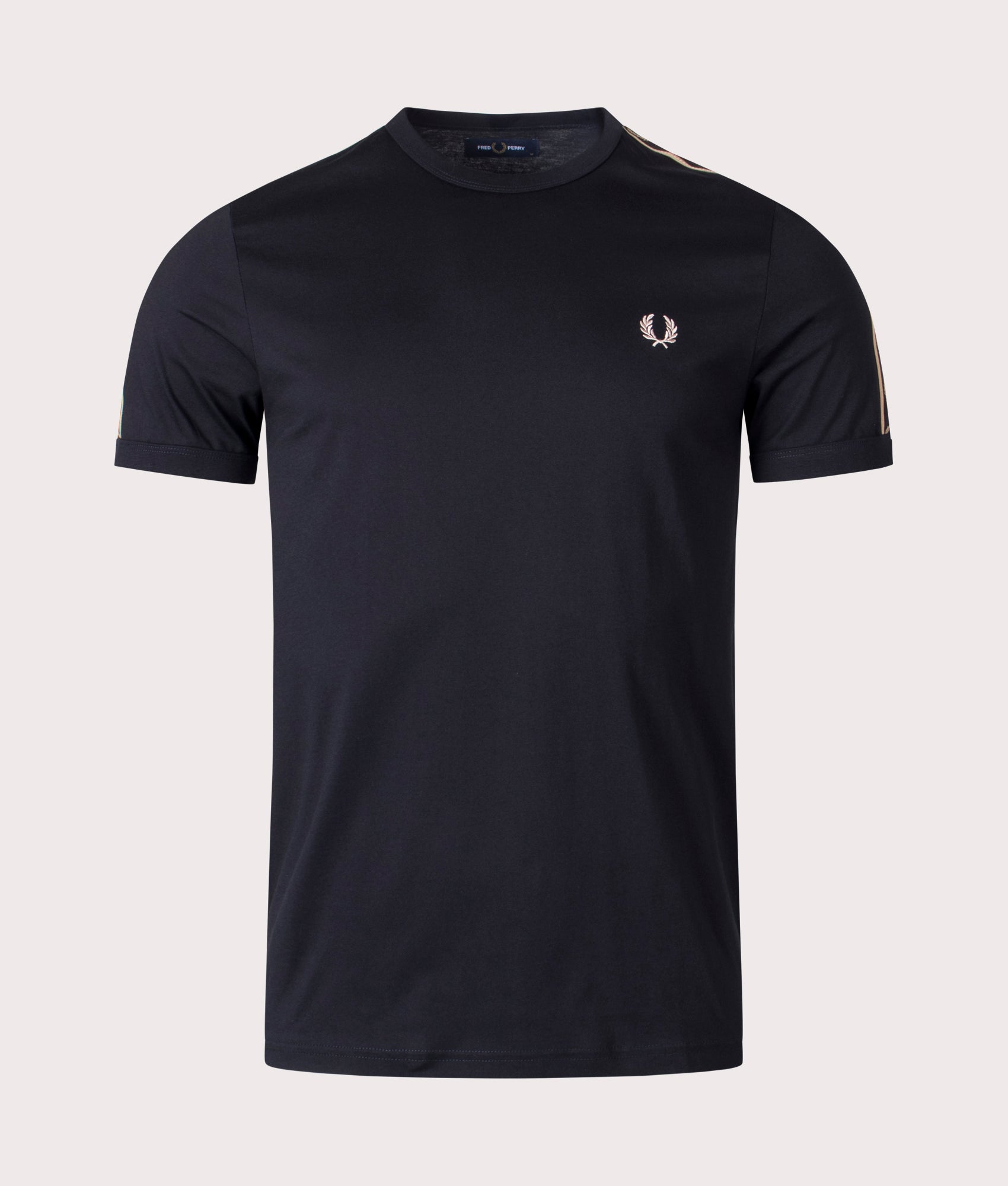 【FRED PERRY】 ★ Tape Ringer Tee ★ Black Black Fred Perry Tape Ringer T-Shirt - JD Sports Global