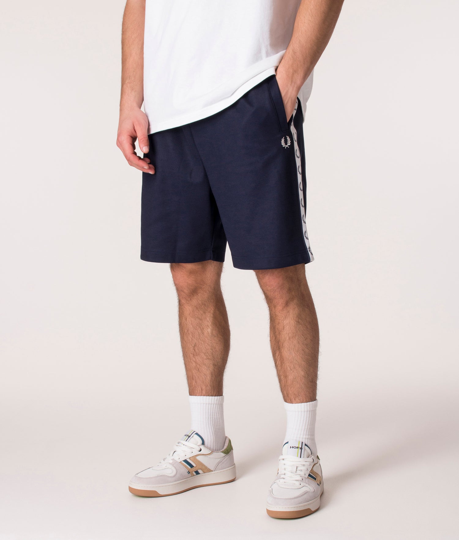 Regular Fit Taped Tricot Shorts Carbon Blue | Fred Perry | EQVVS